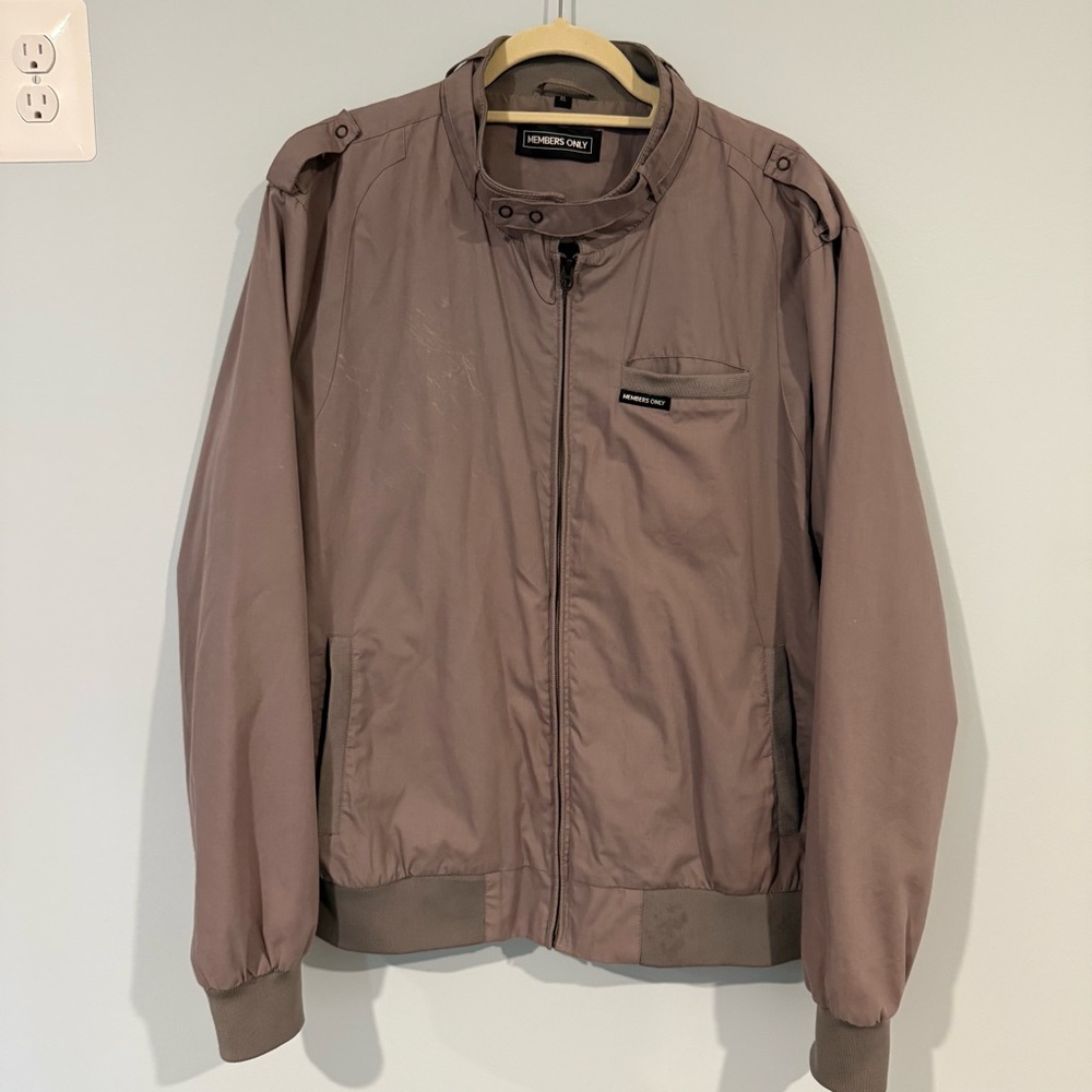 Members Only grey Windbreaker Jacket